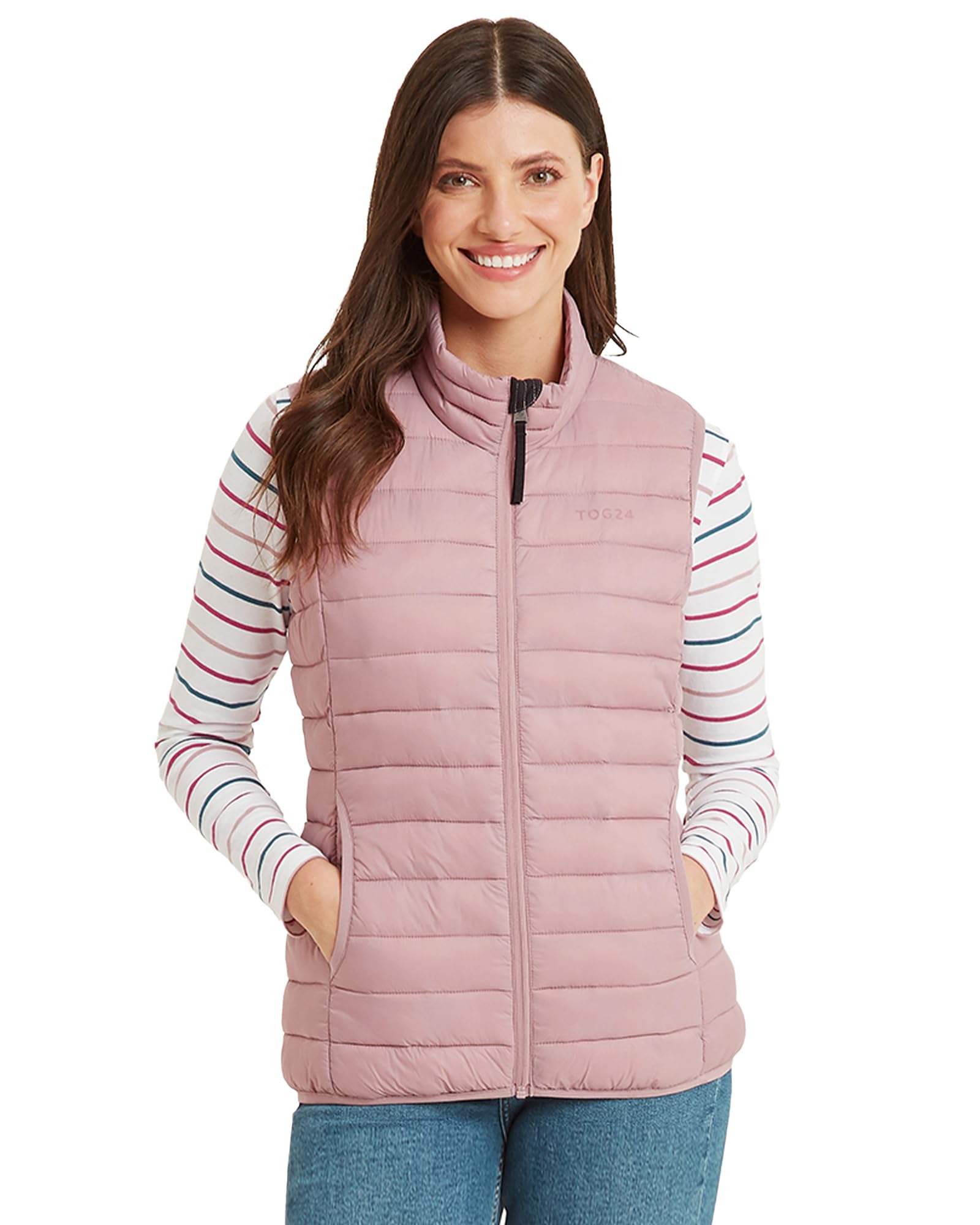 TOG24 Damen Weste Steppweste Leicht Übergangsweste Ärmellos Laufweste Warme Daunenweste Pufferjacke Bodywarmer Outdoor Sportweste für Wandern Radfahren