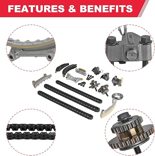 Miniatura 4 de 9-0753S Kit de cadena de distribución del motor para Chevy Buick Pontiac Cadillac Saturn GMC Acadia Terrain CTS 2.8L 3.0L 3.6L Motor