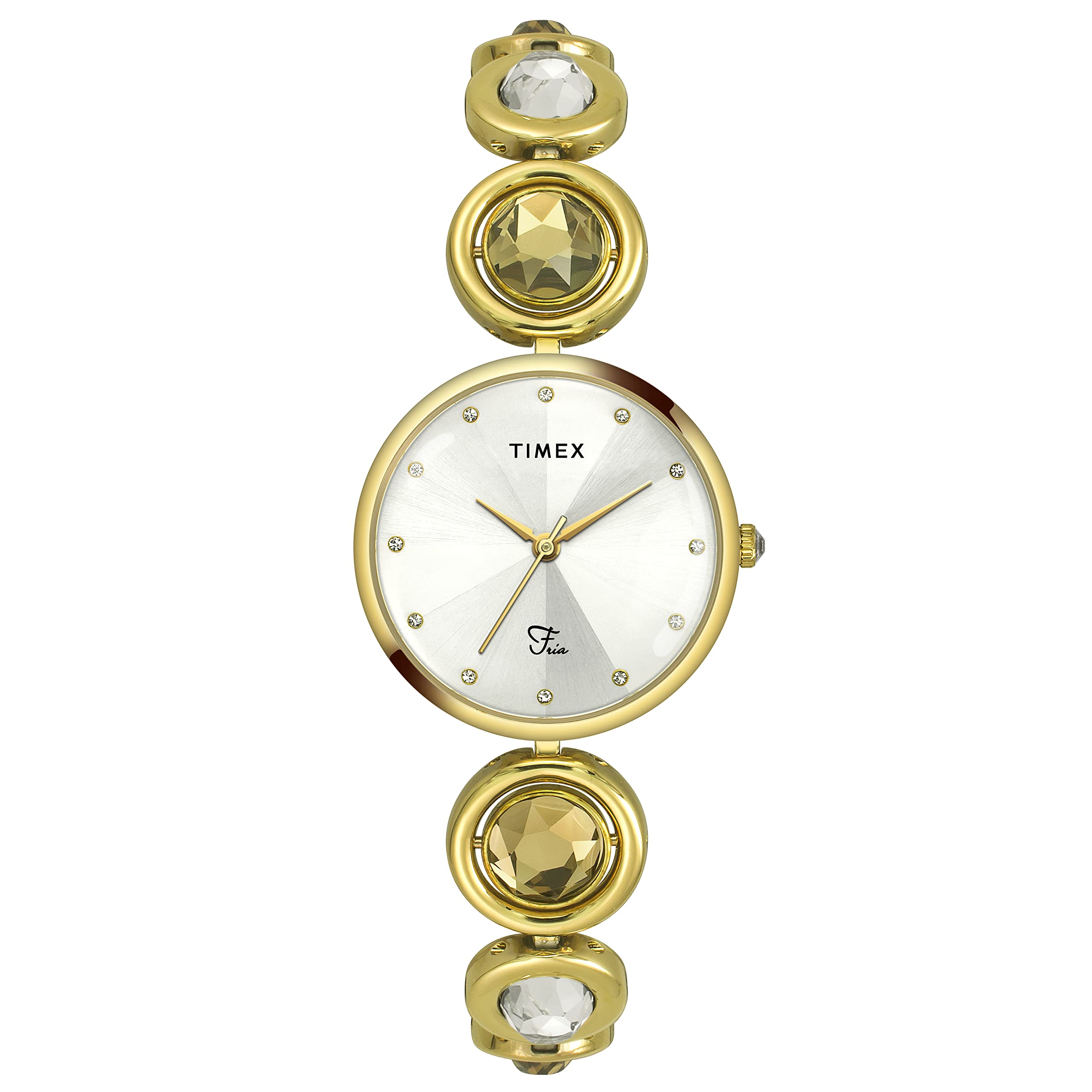 TIMEX Fria Women Silver Round Analog Watch - TWEL16400 (B0BQM3NHB9) Amazon Price History, Amazon Price Tracker