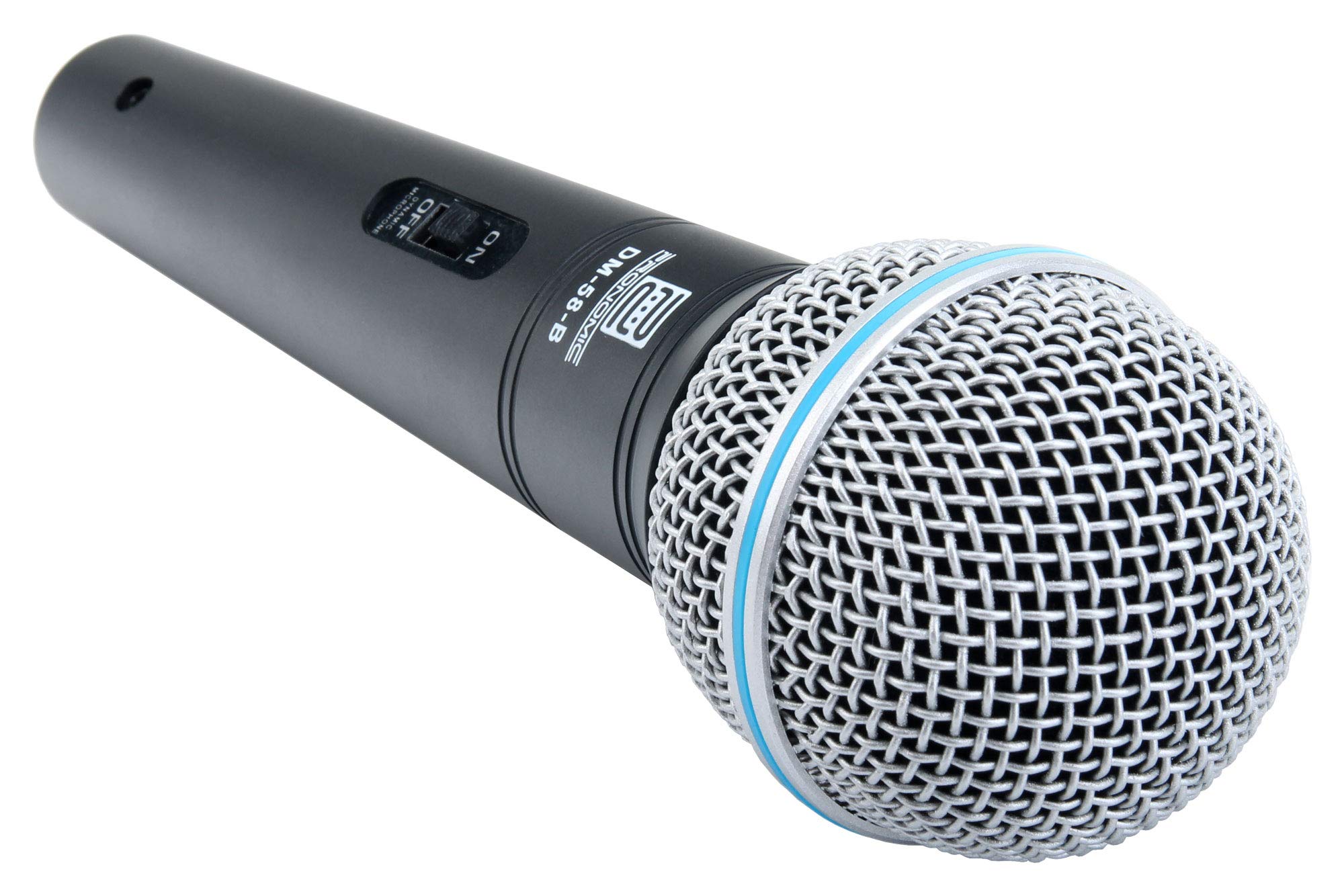 Pronomic DM-58-B Microphone Vocal avec Interrupteur Set de 5 incluant 5X Câble XLR 5m au Son Puissant et Chaleureux
