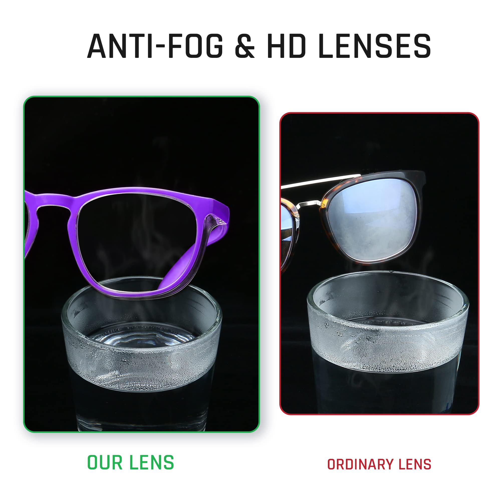 Lunettes de sécurité élégantes transparentes anti-buée anti-rayures pour homme et femme