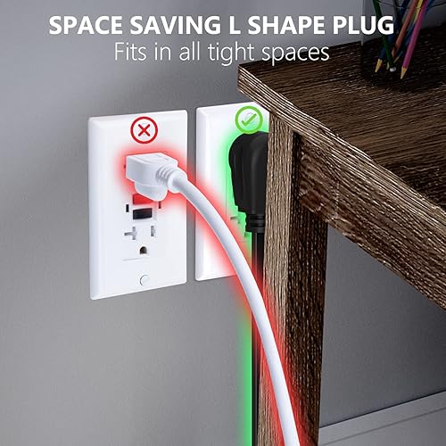 Miniatura 4 de Kasonic - Cable de extensión de 3 tomas de corriente de 25 pies, 1 paquete, múltiples salidas a tierra de triple cable, certificación UL 163 SPT-3,