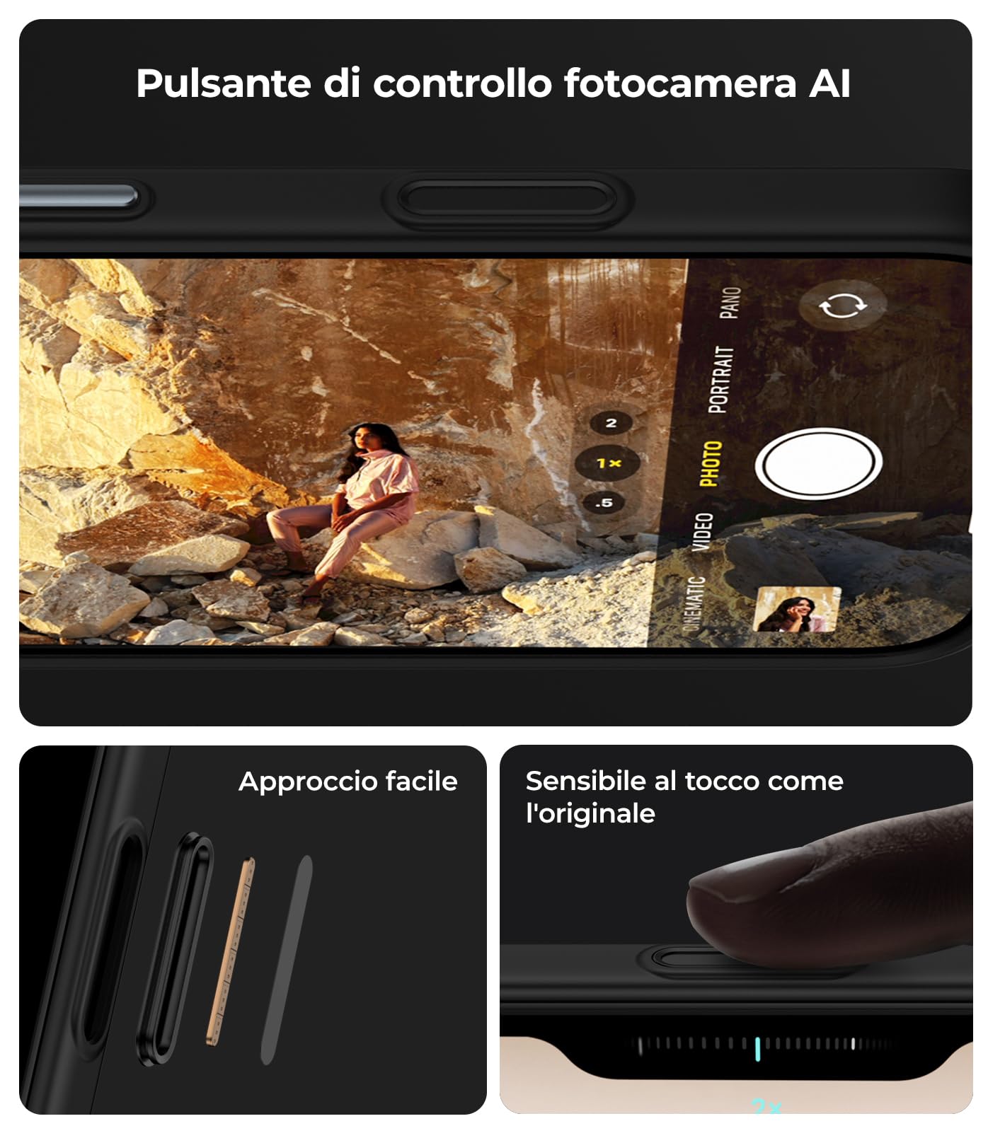 BENKS ArmorPro Cover Antiurto per iPhone 17 Pro con Controllo Fotocamera Compatibile con MagSafe, Custodia Massima Protezione Militare e Forza Magnetica Estrema, Fibra Aramidica 600D e TPU, Nero