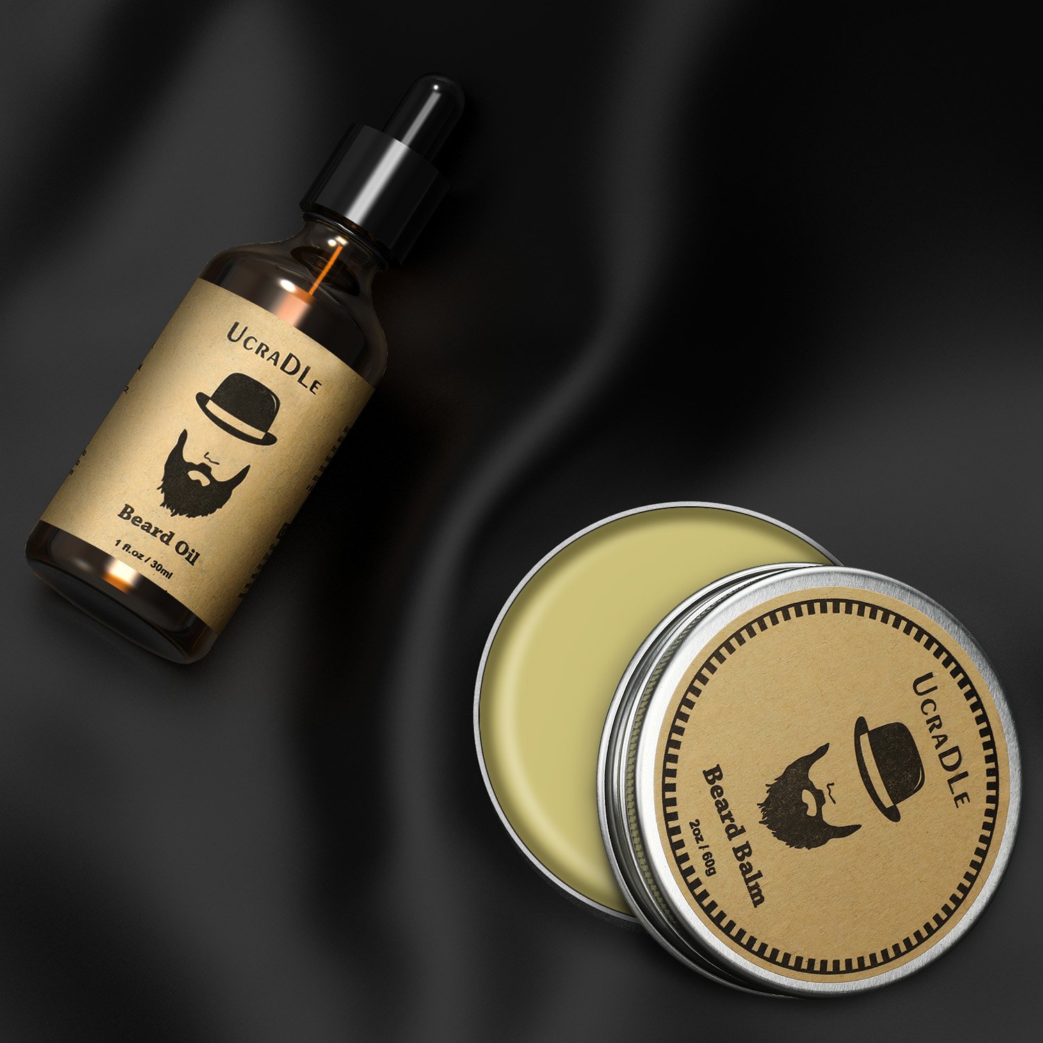 Beard Grooming & Trimming Kit - 6 Mustache Care Set for Men Care | Beard Oil | Mustache Beard Balm Wax | Beard Brush | Beard Comb | Barber Scissors - Best Gift Set for Mens Beard (6 set)