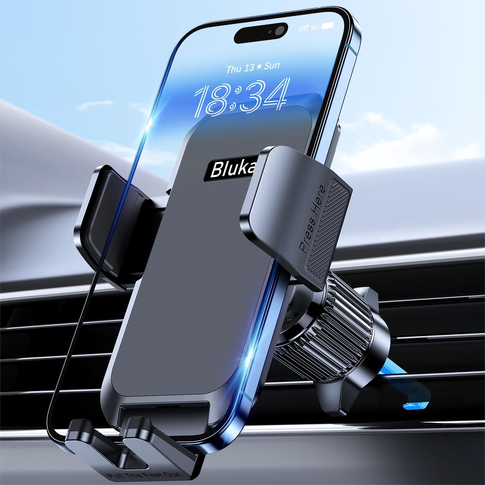Car Phone Holder Air Vent Mount 360 Degree Rotation Upgraded Stable Hook Clip Universal Adjustable Car Mobile Holder for Dashboard-image-34