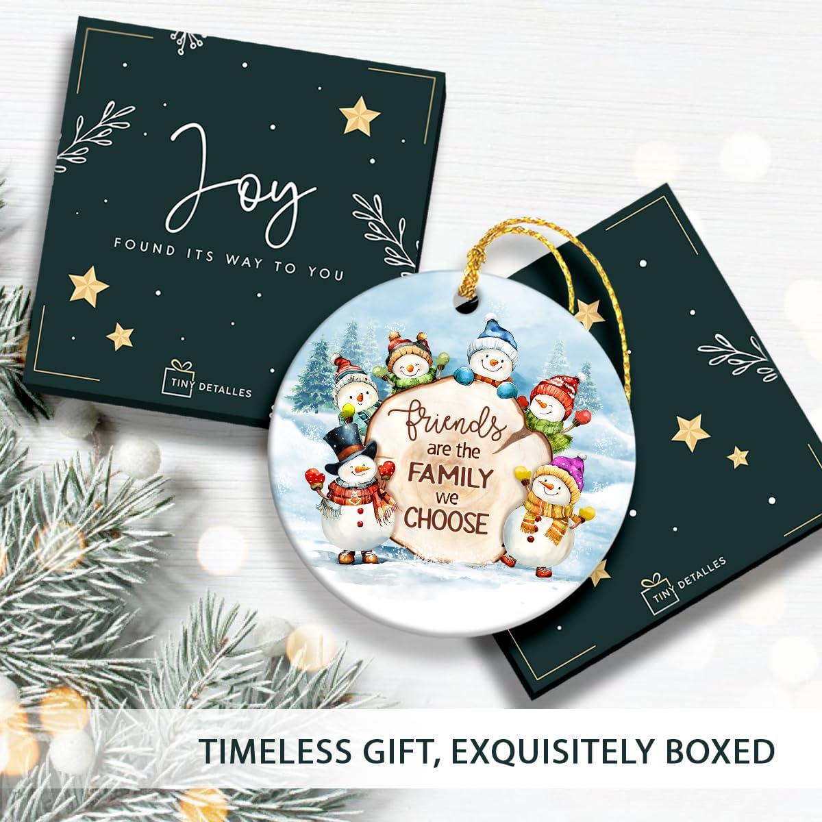 Friends Christmas Ornaments 2025, Friendship Ornaments for Christmas Tree, Bestie Gifts for Women, Ceramic for Christmas Decor, BFF Ornament for Friends, Sister - Image 5