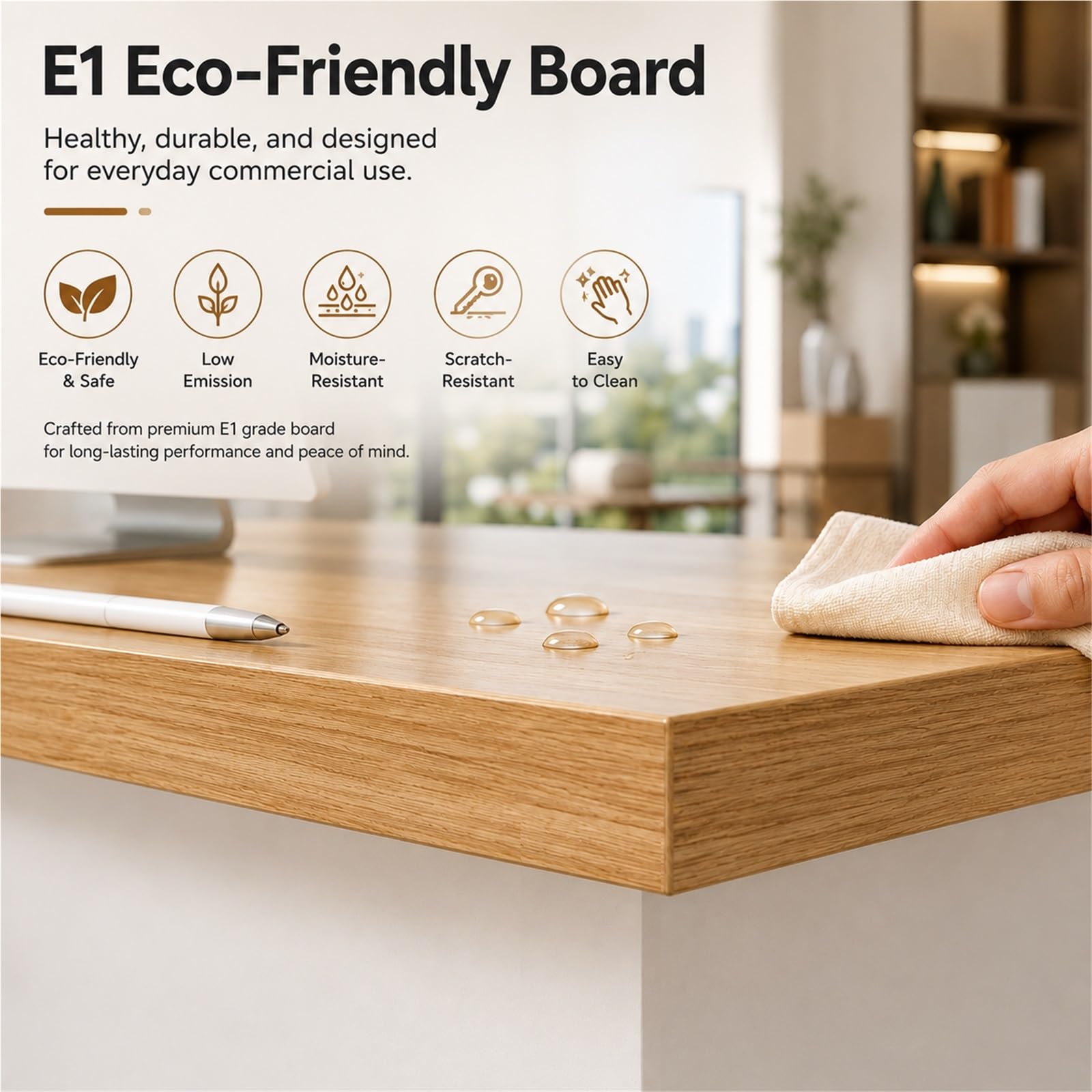 Moderne L-förmige Empfangstheke Rezeptionstheke mit Schublade, Stauraum | 110 cm Hohem Sichtschutz für Büro Salon Praxis Laden Hotel Studio(Right beige+White,120cm/47.2")