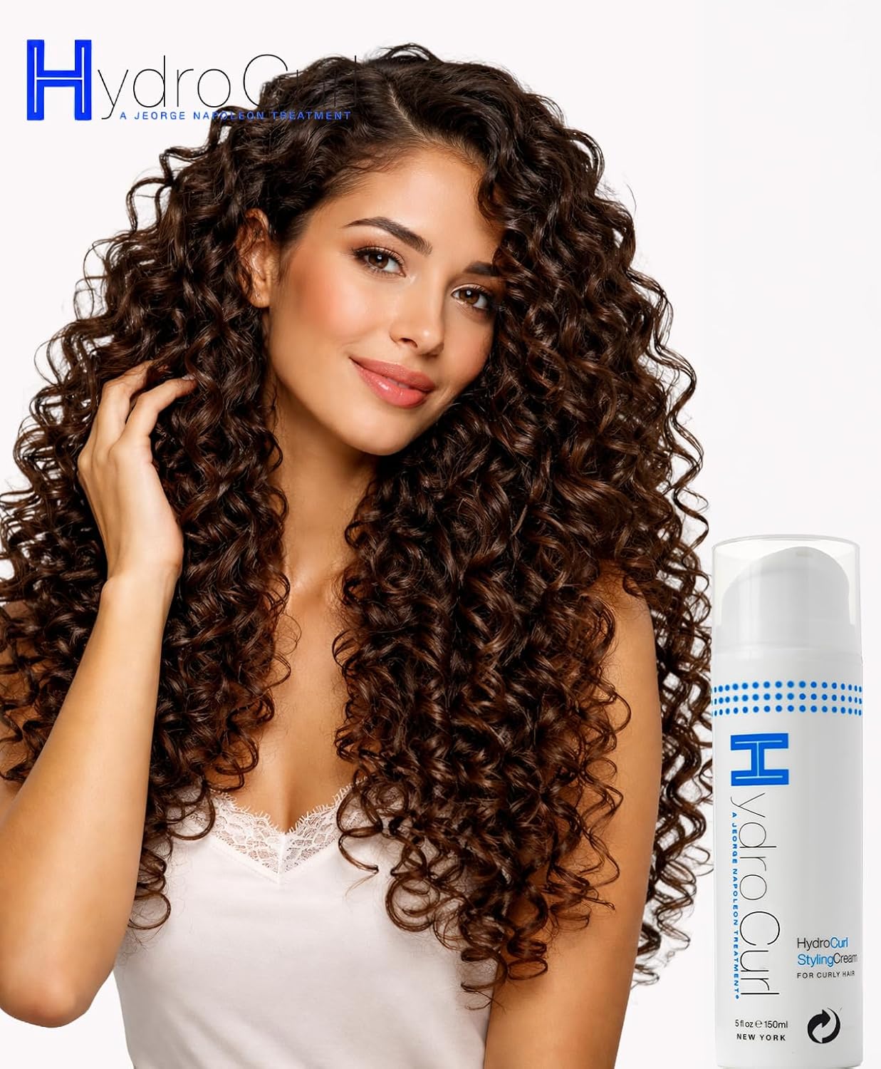 HydroCurl Styling Cream| Efficient, Organic and clean product: Define your Curls and Control Frizz | Restores Damaged Hair and leave Curls Radiant. Air dry or heat diffuser. 5 oz