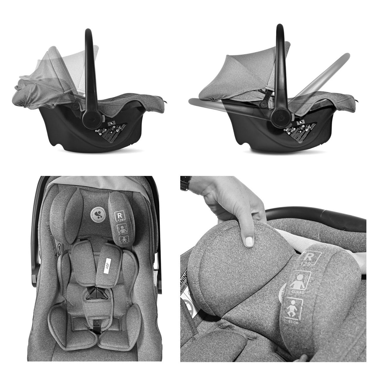 Lorelli silla de auto i-Size Joy (40-87 cm) ajustable, espuma viscoelástica, color:marrón