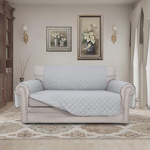 Miniatura 437 de Easy-Going - Funda reversible para sofá, resistente al agua, con varillas de espuma y correas elásticas, protector de muebles para mascotas y perros