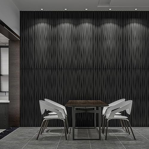 Vista 52 de Art3d 3D Revestimiento con textura 3D para pared, color gris diamante, 19.7 x 19.7 pulgadas (12 unidades), Blanco, A10038 Blanco nieve