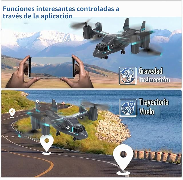 Foto 5 de 8 de OBEST Helicóptero Teledirigido con Camara 1080P, Mini RC FPV Drone Juguete