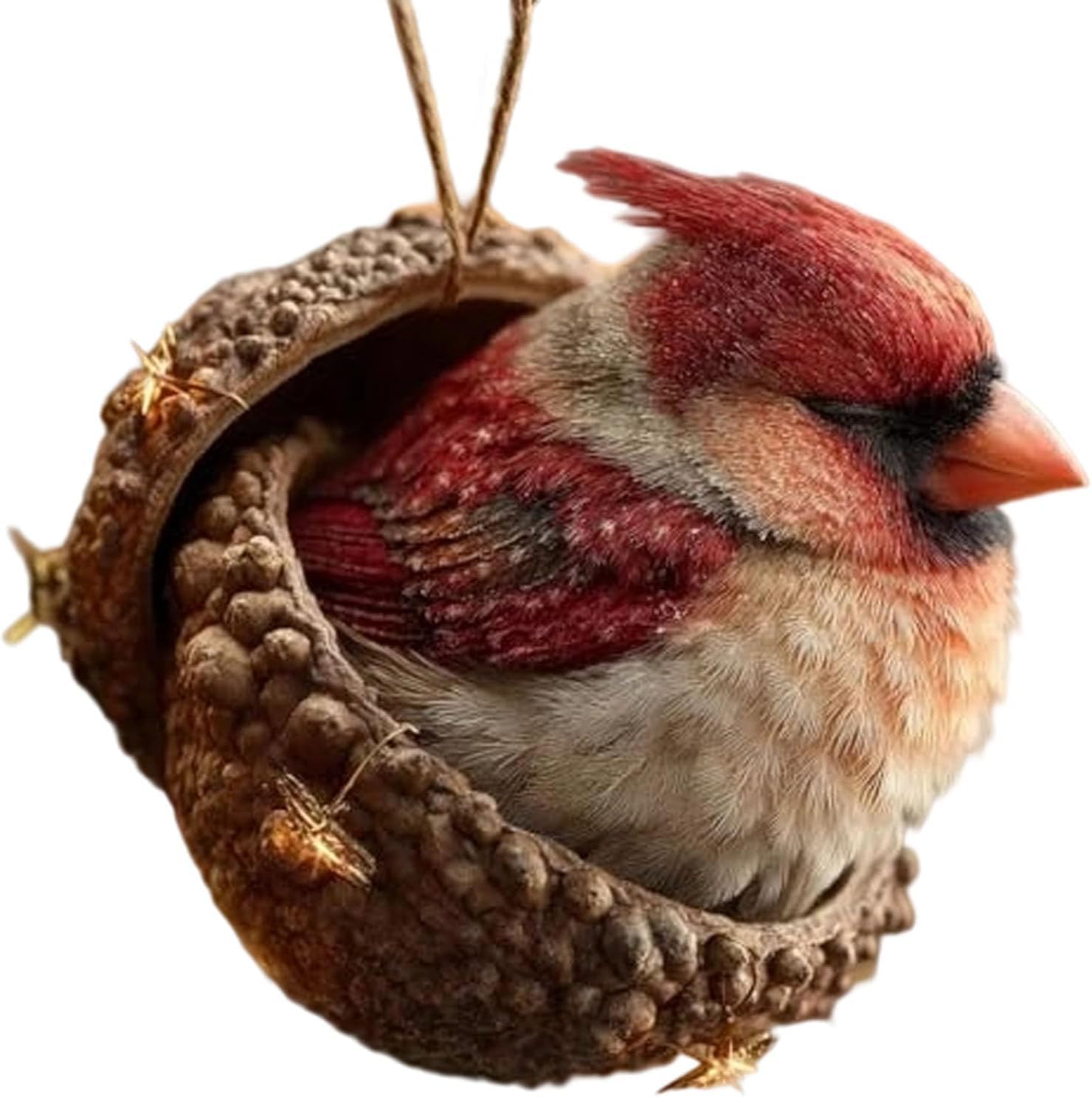 Forest Animal Acorn Ornaments – Cozy Forest Christmas Ornaments, 2025 New Pine Cone Decoration, Woodland Creature Figurine, 2D Acrylic Hanging Ornament Home Party Décor