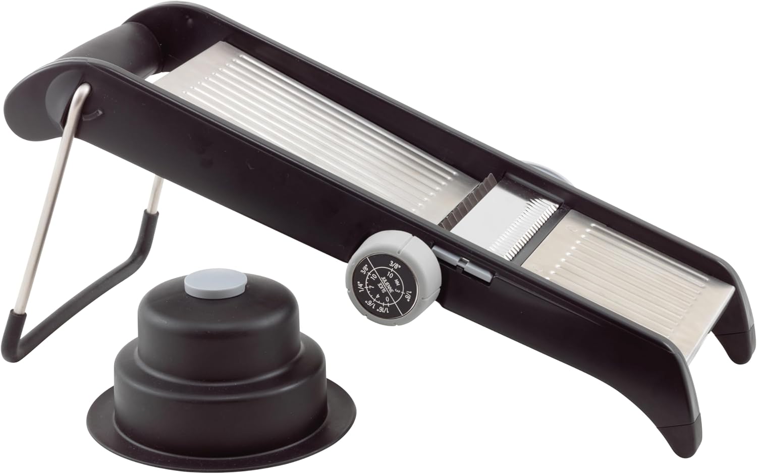 Winco Mandoline Slice Set w/Plastic Handle Guard & Built-in Blades