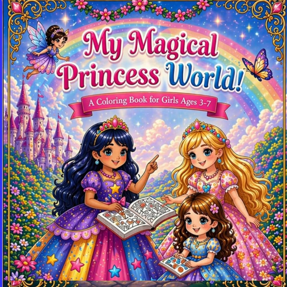 My Magical Princess World is a delightful and enchanting coloring book