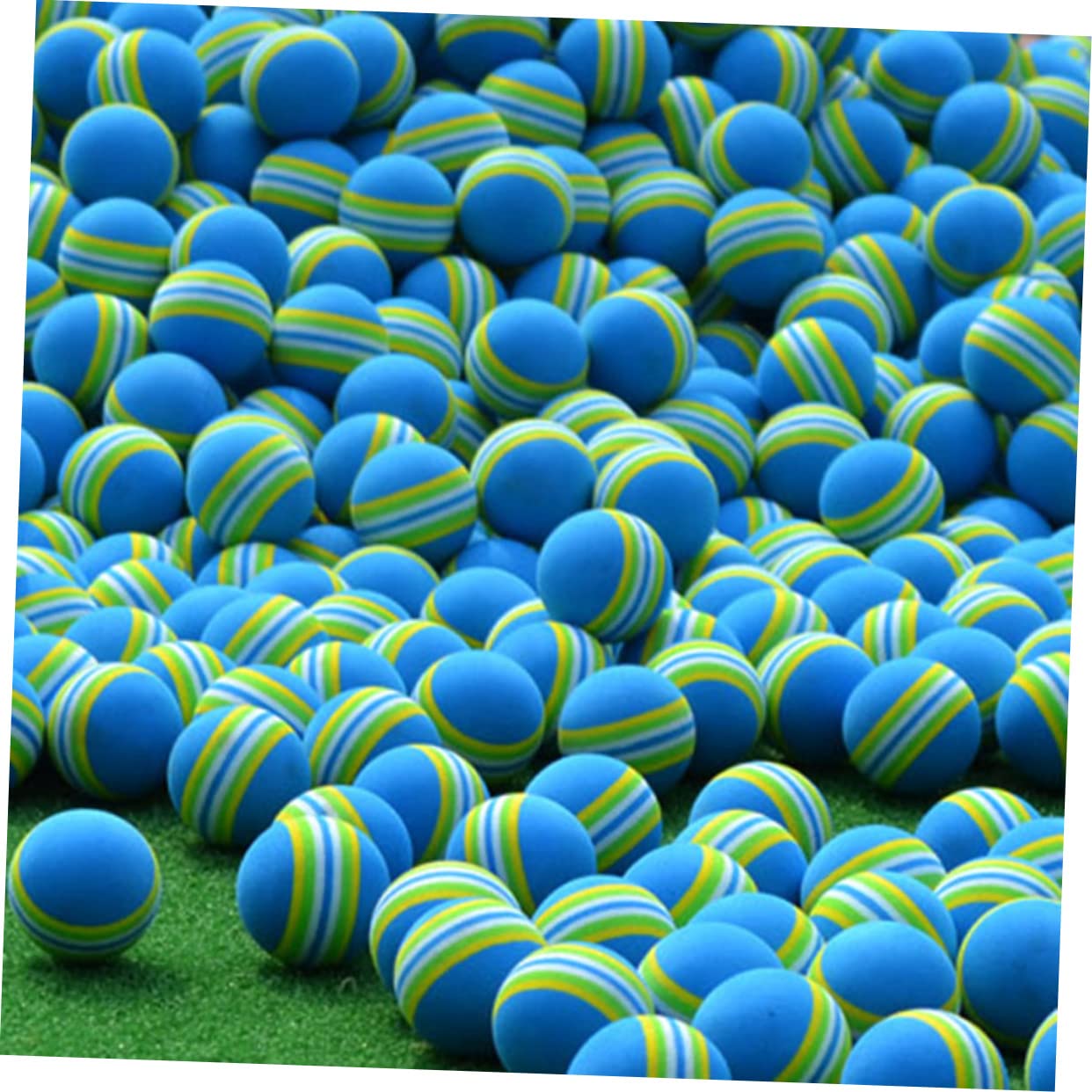 HANABASS 42mm Replacement Balls for Practice 12pcs Soft Eva Bright Rainbow Design