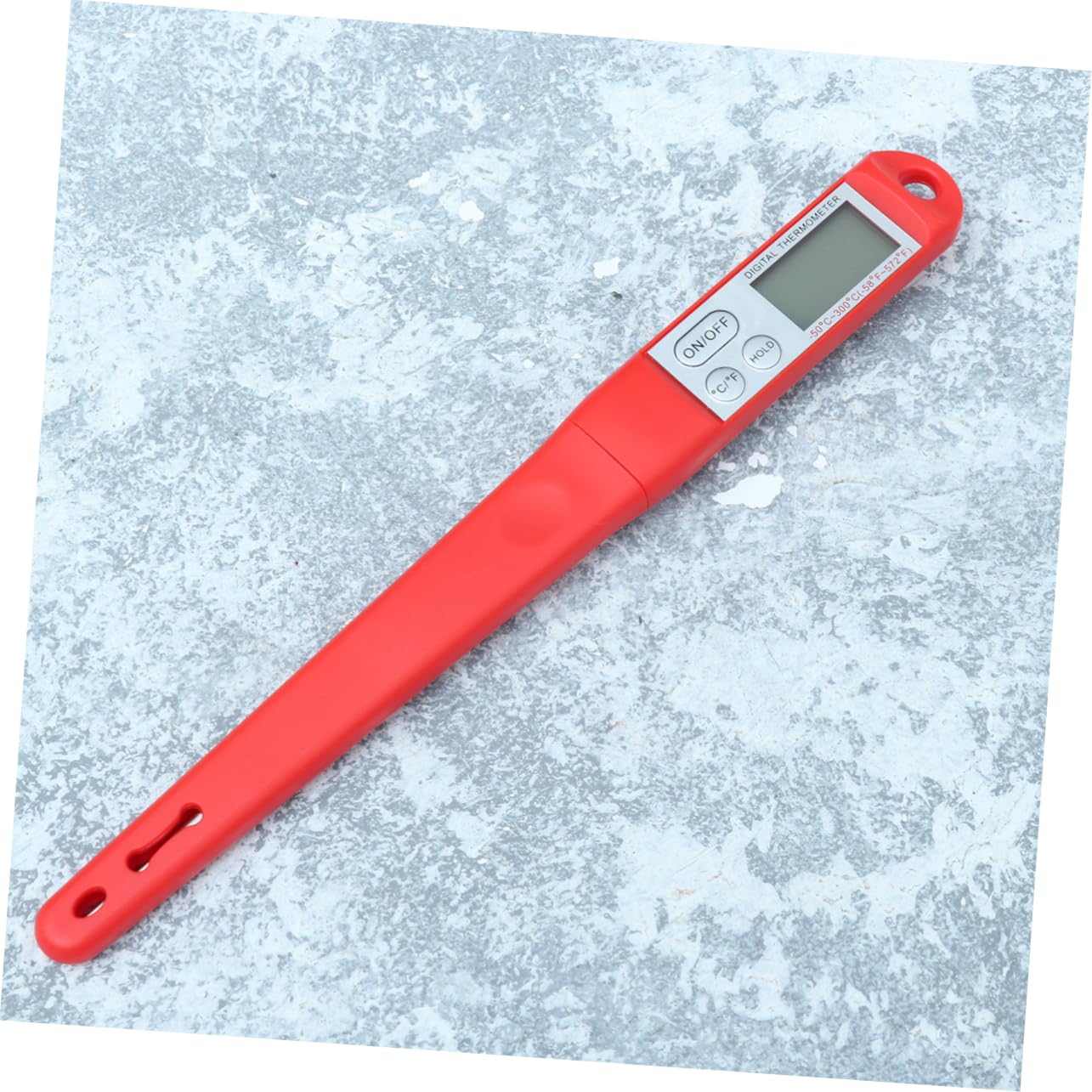 PRETYZOOM 3piezas Digital De Probeta De Inoxidable Para Alimentos Medidor De Temperatura Instantáneo Para Cocina y Bbq Rojo