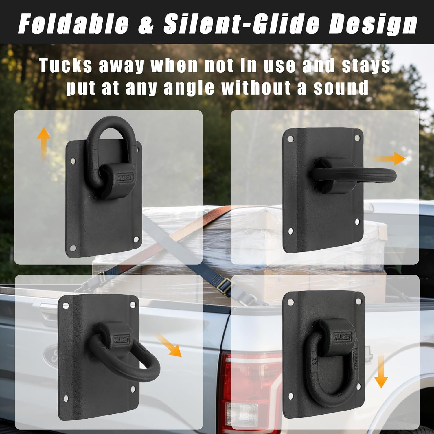 4 Pack Truck Tie Down Anchors, Heavy Duty Bed Tie Downs Truck Accessories Fit for 2015-2025 Ford F150 F250 F350 & Raptor 2026 Replaces FL3Z-99000A64-B FL3Z-9928408-AB