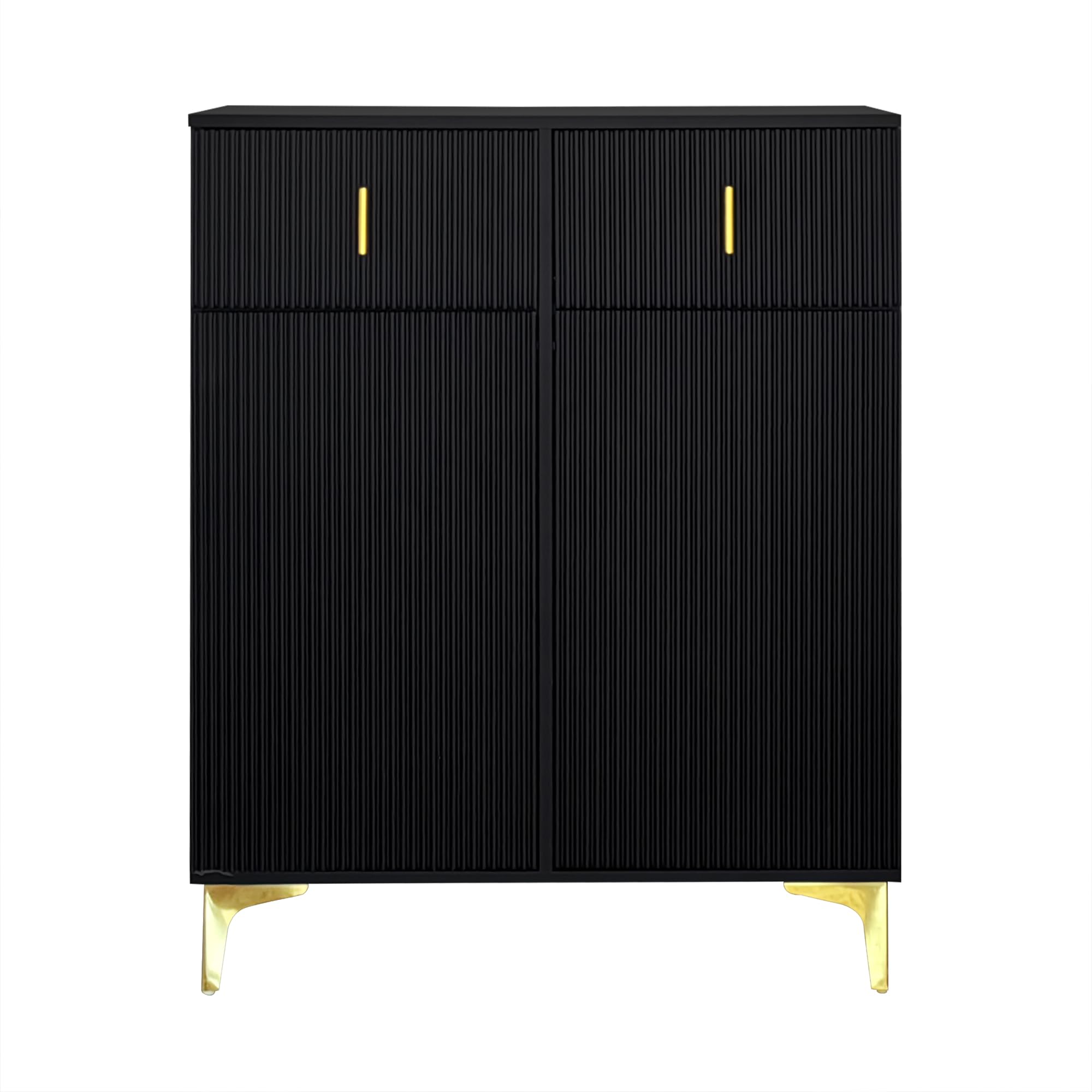 Merax Ensembles de Meubles pour Entrée, Moderne Meuble Entree Couloir avec Meuble à Chaussures et Coussins, Noir