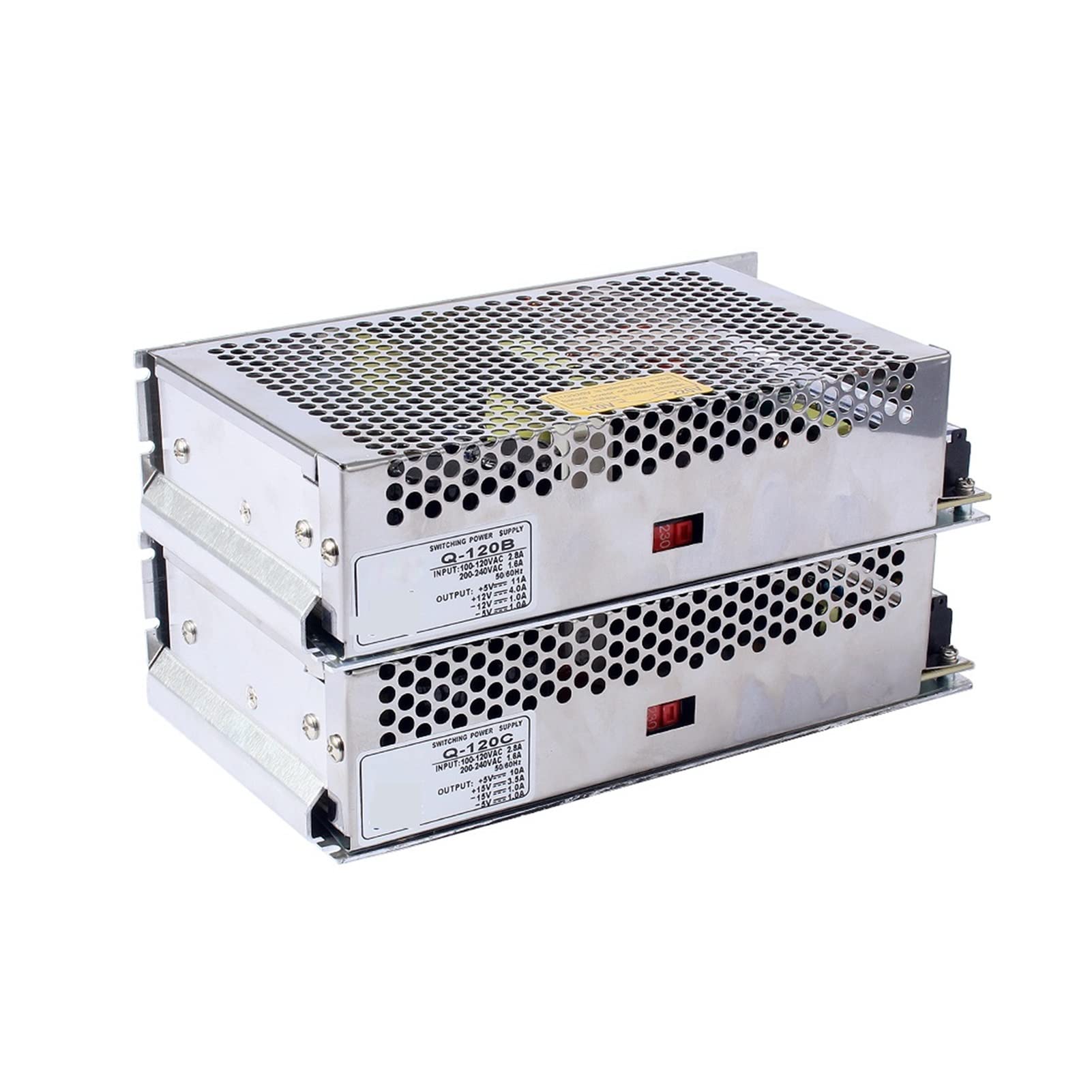 Alimentation à découpage 120W Q-120C 5V 15V -5V -15Vquad Sortie Alimentation Q-120D 5V 12V 24V -12V Ac Dc Converter pour imprimante 3D, vidéosurveillance, radio, bandes lumineuses LED(5V 15V -5V -15V)