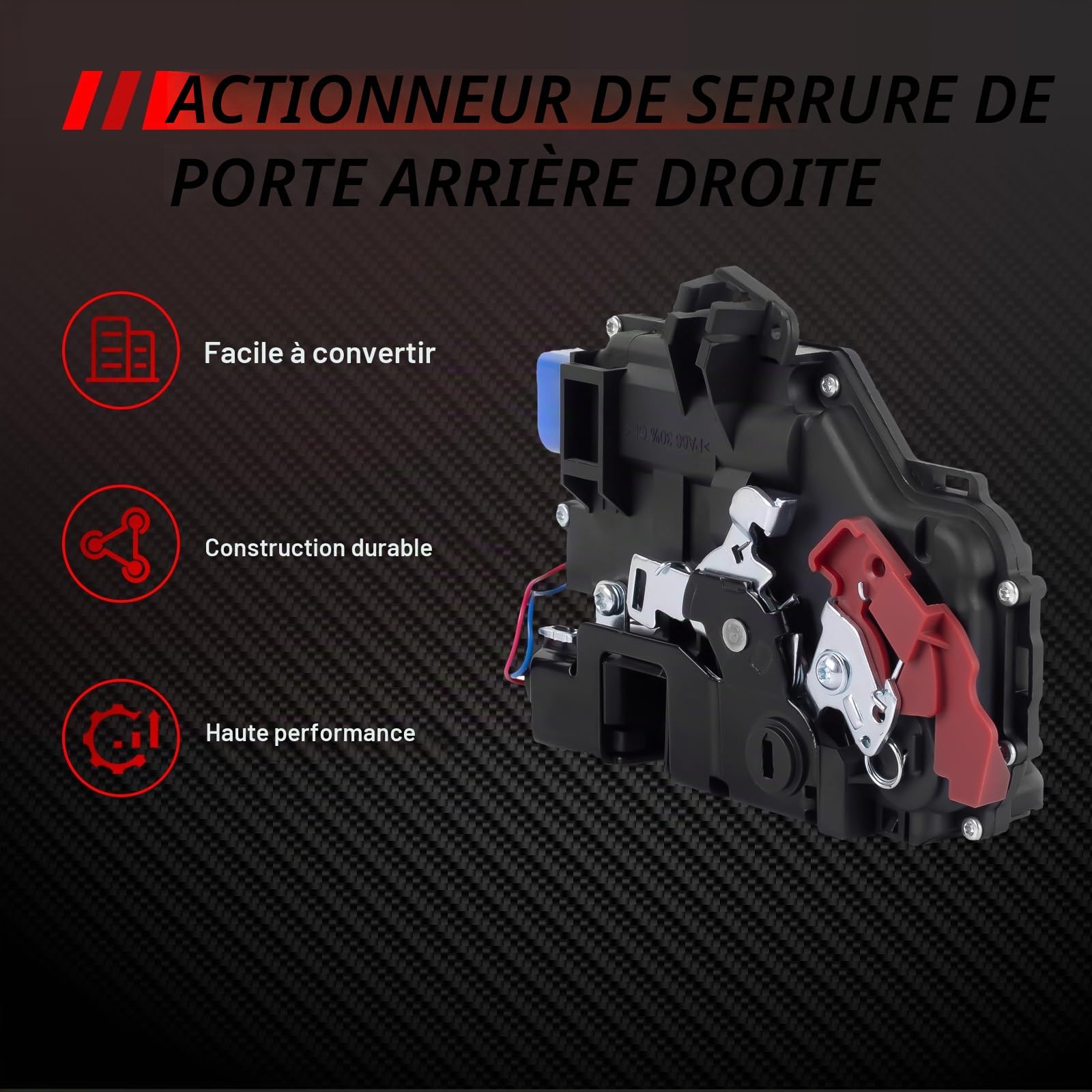 Serrure de porte 7 broches servomoteur arrière droit de rechange pour Golf V 1K1 Golf Plus V 521 5M1 Accessoires de voiture Pièce # 7L0839016 7L0839016A 7L0839016D