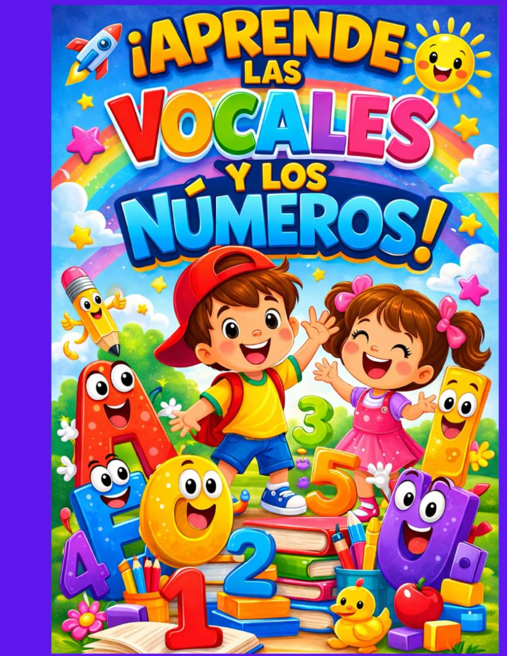 Aprende las Vocales y los Números: Libro educativo para niños | Aprende A, E, I, O, U y los números de forma divertida