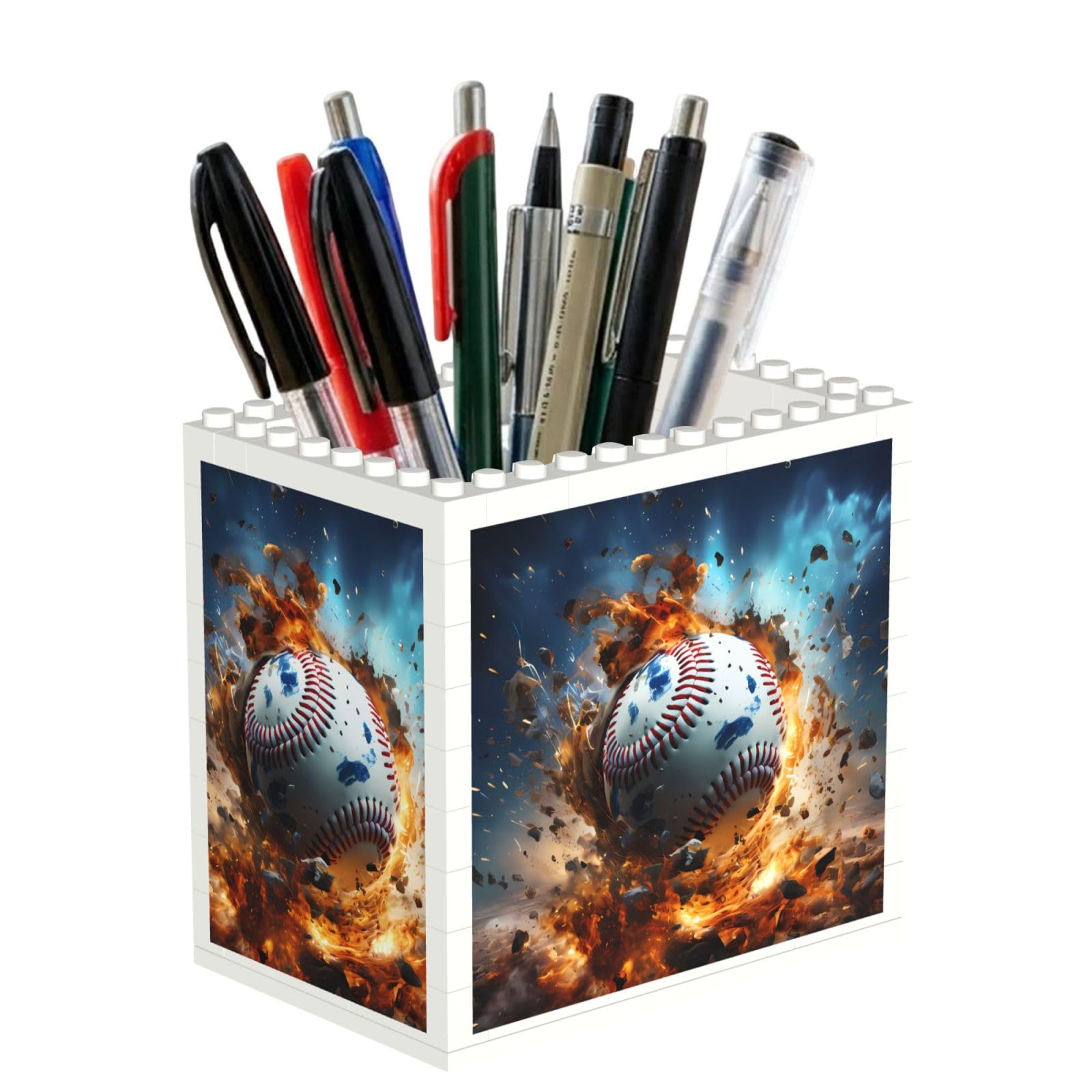 SXZVVBN Hot Baseball Building Block Desk Tidy ABS Organiser