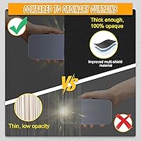 Vista 8 de Cortinas opacas para dormitorio, cubierta opaca portátil para ventana, persianas opacas sin taladro, cortinas opacas cortables, para ventanas