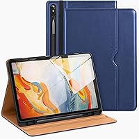 Vista 7 de DTTO Funda para Samsung Galaxy Tab S9 FE 5G de 10.9 pulgadas/Galaxy Tab S9 de 11 pulgadas lanzada en 2023, funda de cuero de alta calidad