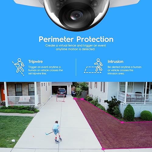 Miniatura 4 de Amcrest Cámara IP PoE AI de 5 megapíxeles, cámara IP de seguridad para exteriores, micrófono incorporado, detección de humanos y vehículos,