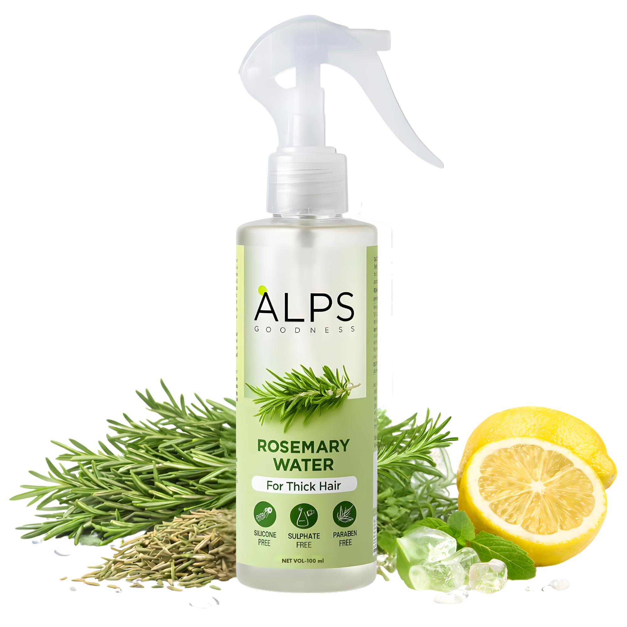 Alps Goodness Rosemary Water Spray For Hair Growth (100 ml) | Hair Spray for Regrowth | Rosemary Mist | Adds Shine | Helps Reduce Hairfall | Strengthens Hair | Suitable For All Hair Types |