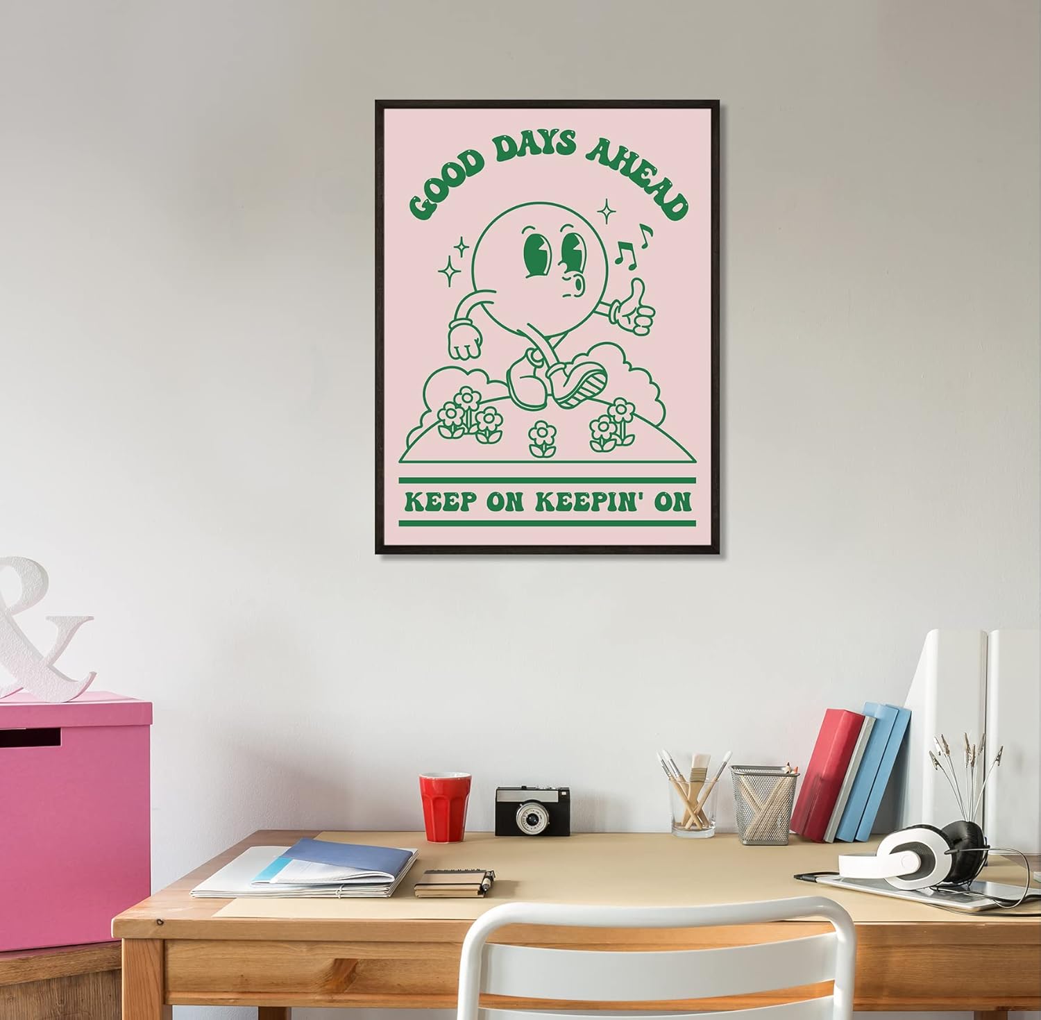 Buy Retro Poster Wall Art Print, Retro Aesthetic Room Decor, Positive