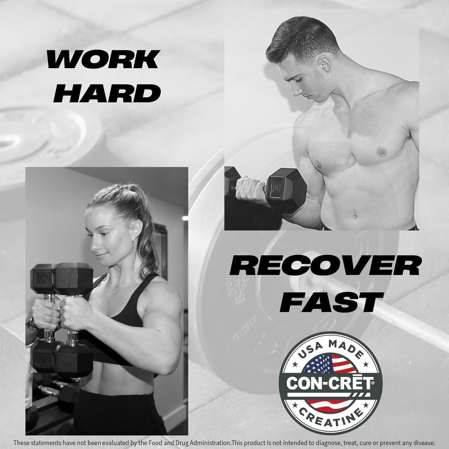 CREATINE HCl + Recovery Capsules for Men and Women, Muscle & Brain Health, Cognitive Function, Immune Support - 90 Vegetable Capsules