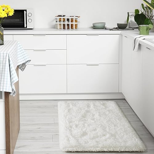Vista 93 de BENRON Alfombras suaves para dormitorio, 2 x 6, lavables para pasillo, entrada, cocina, dormitorio, alfombra mullida para decoración de habitación