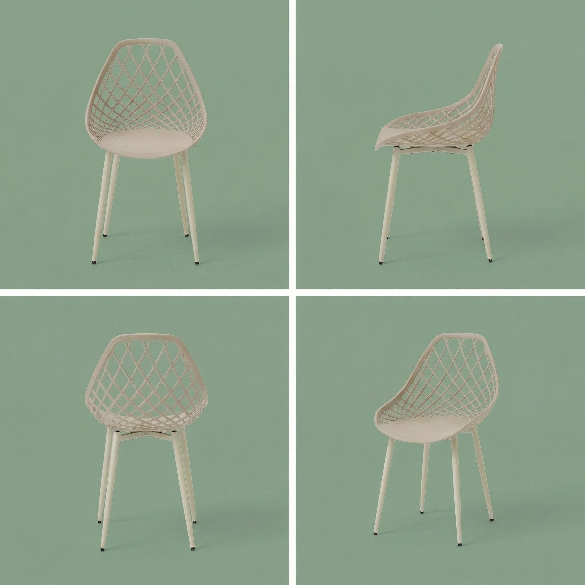Juego de 8 sillas de patio al aire libre, muebles de jardín elegantes para comedor y relajación en el patio trasero, duradero y cómodo para todas las estaciones