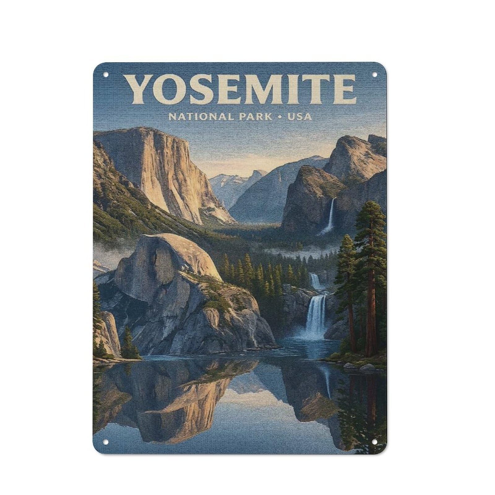 Junmoney Style-21 Yosemite National Park Vintage Travel Decorative Metal Wall Decor 40X30cm, Metal Gift Sign For Hallway, Home Bar, Garage Or Study