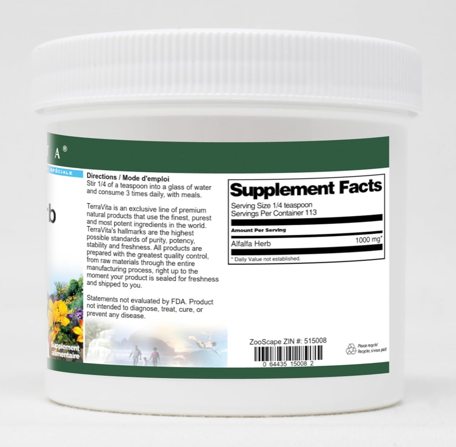Alfalfa Herb Powder (4 oz, ZIN: 515008) - 3 Pack