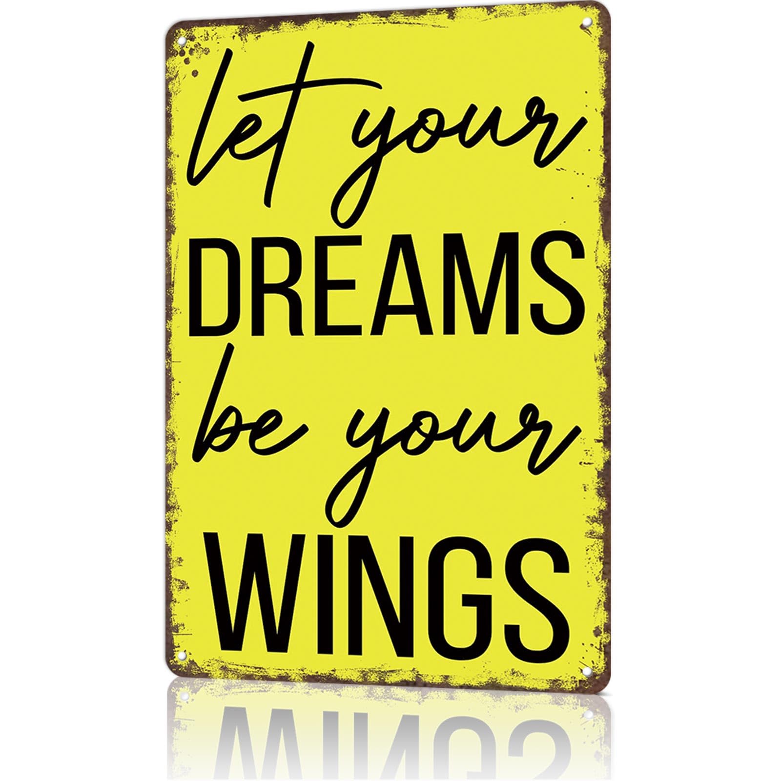 KWQDOZF Funny Metal Tin Signs Inspirational Quote Inspirational Poster Wall Art for Dorm Home Garage Office Decor 8X12inch