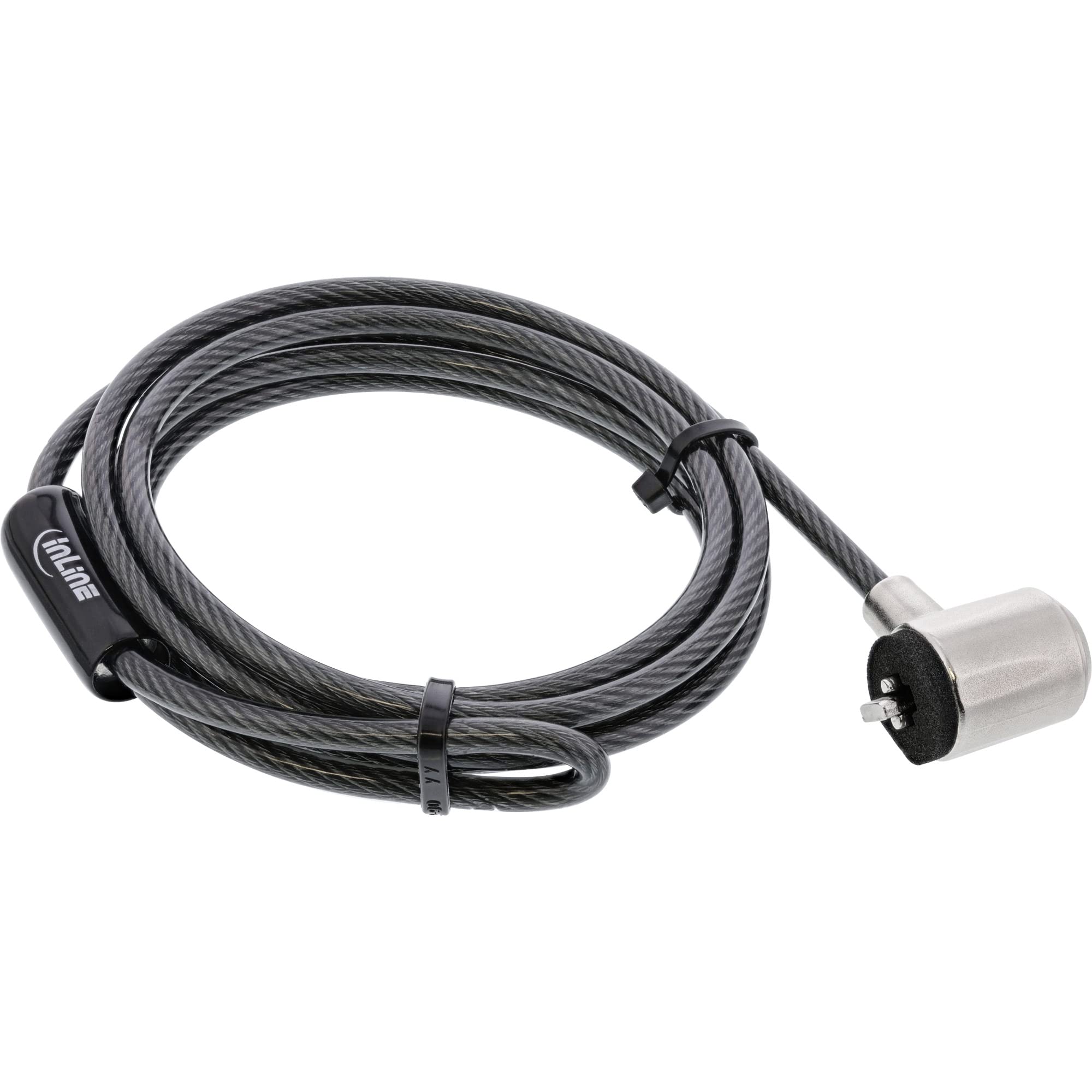 InLine 55715 Notebook Sicherheitsschloss, mit Schlüssel, 4,4mm x 1,5m