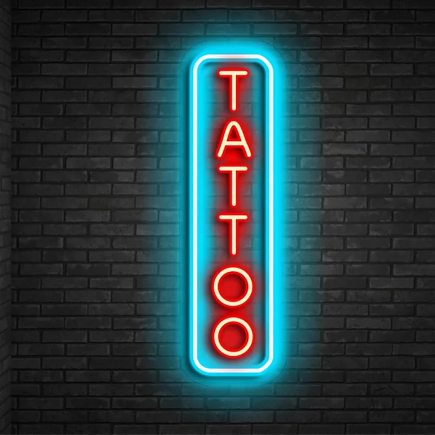 Tattoo Neon Sign Light LED Neon Tattoo Sign Business Store logo Wall Decor for Man Cave Tattoo Studio Tattoo Salon Gift Size: 25inch