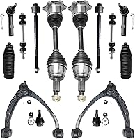 Vista 109 de Detroit Axle - Kit de suspensión frontal de 15 piezas para Jeep Grand Cherokee 99-04 1999 2000 2001 2002 2003 2004, brazos de control superior e