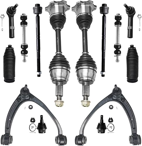 Miniatura 253 de Detroit Axle - 4WD Front End 14pc Kit de suspensión para Ford F-150 F-250 Expedition Navigator, 2 brazos de control superior 2 rótulas inferiores 2
