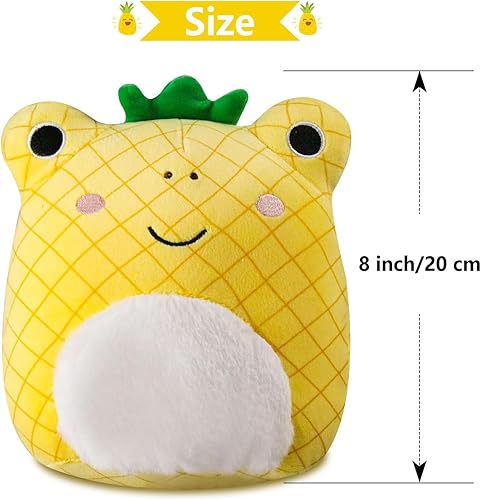 Miniatura 2 de 1 juguete de peluche de 8 pulgadas, lindo animal de peluche suave, regalo para cumpleaños de niños, Halloween, Navidad (piña rana)