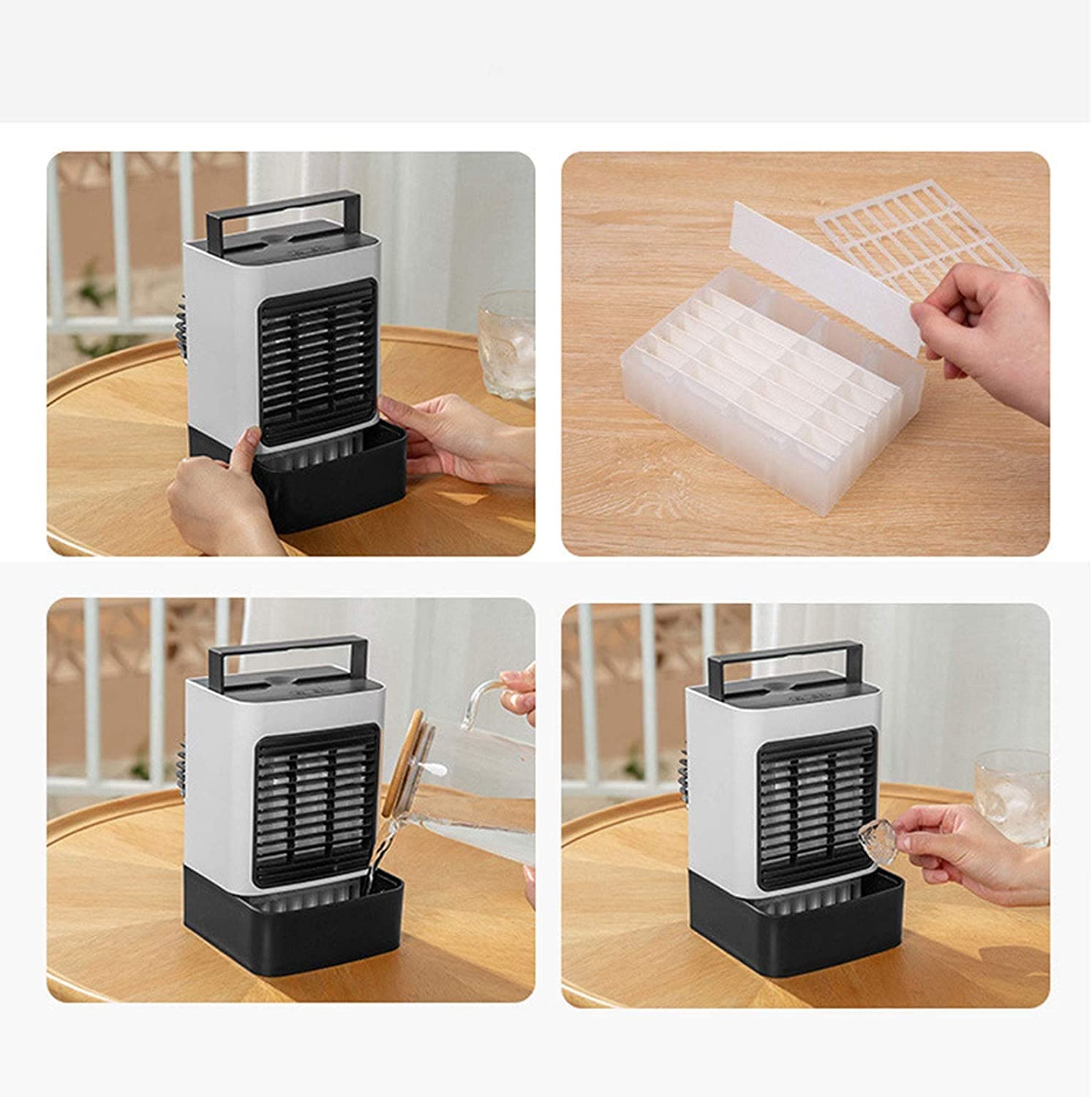 Amazon.co.jp : リモコンエアコンファンエアクーラーミニ3ギアモード