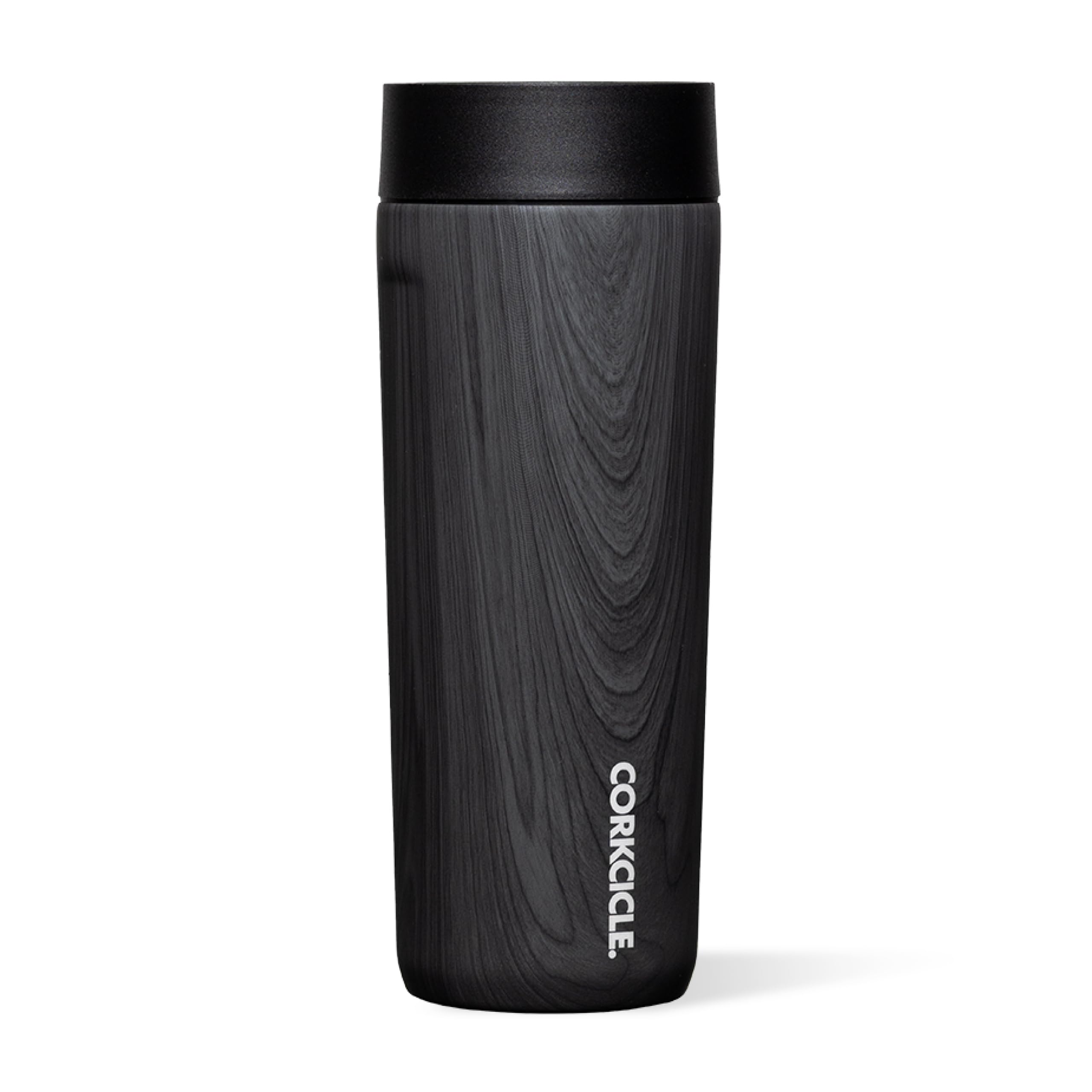 Corkcicle Commuter Cup Travel Mug - Insulated Coffee Mug with Lid - Keeps Drinks Cold 18 Hours - 360° Spill-Proof Sip Lid - Holiday Gift - Great for Gifting Warmth - 17 oz - Burnt Wood