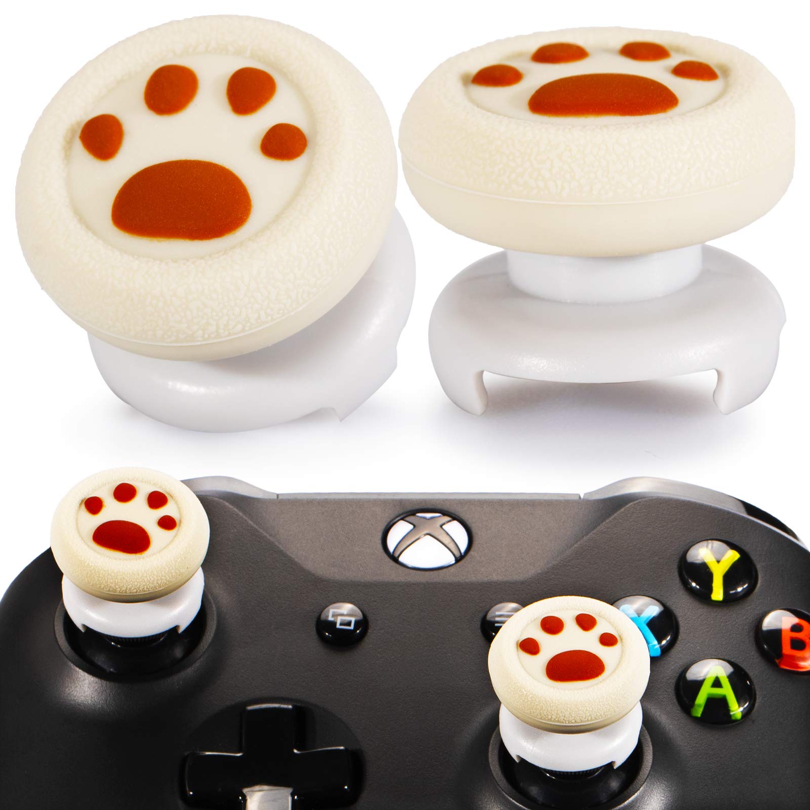 Playrealm FPS Thumbstick Grip Agarres para el Pulgar Extensor Y Textura 3D Caucho Silicona Apretón Cubrir 2 Juegos para Xbox Series X/S & Xbox One Mando (Bioh Verde) — view 12