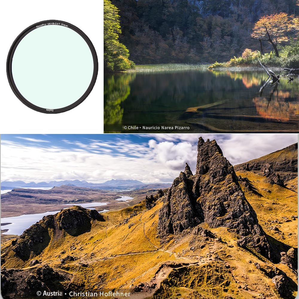 Haida NanoPro UV-IR-Cut Filter Optical Glass 99.4% Visible Light Transmittance, Slim Metal Ring (Anti-Vignetting), for Standard/Wide-Angle Lenses, Outdoor Photography (58mm)