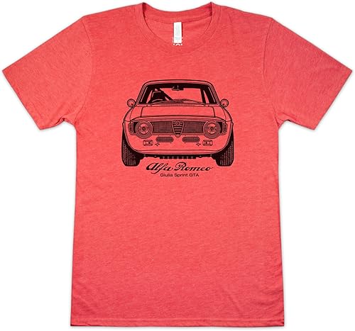 GarageProject101 Alfa Romeo Giulia Sprint GTA Camiseta (XL, rojo), Rojo -