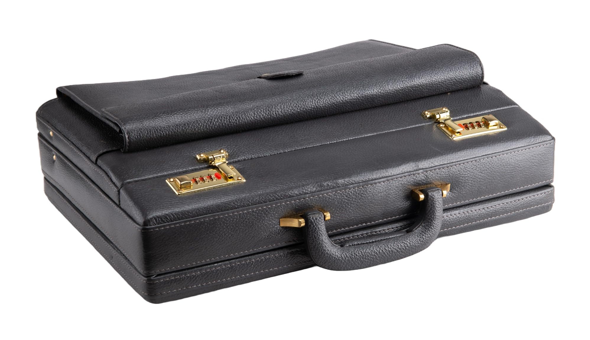 BRAND LEATHER Genuine Leather 20 L, 25 L, 30 L Briefcase For Men Use For Office|Business|Travel