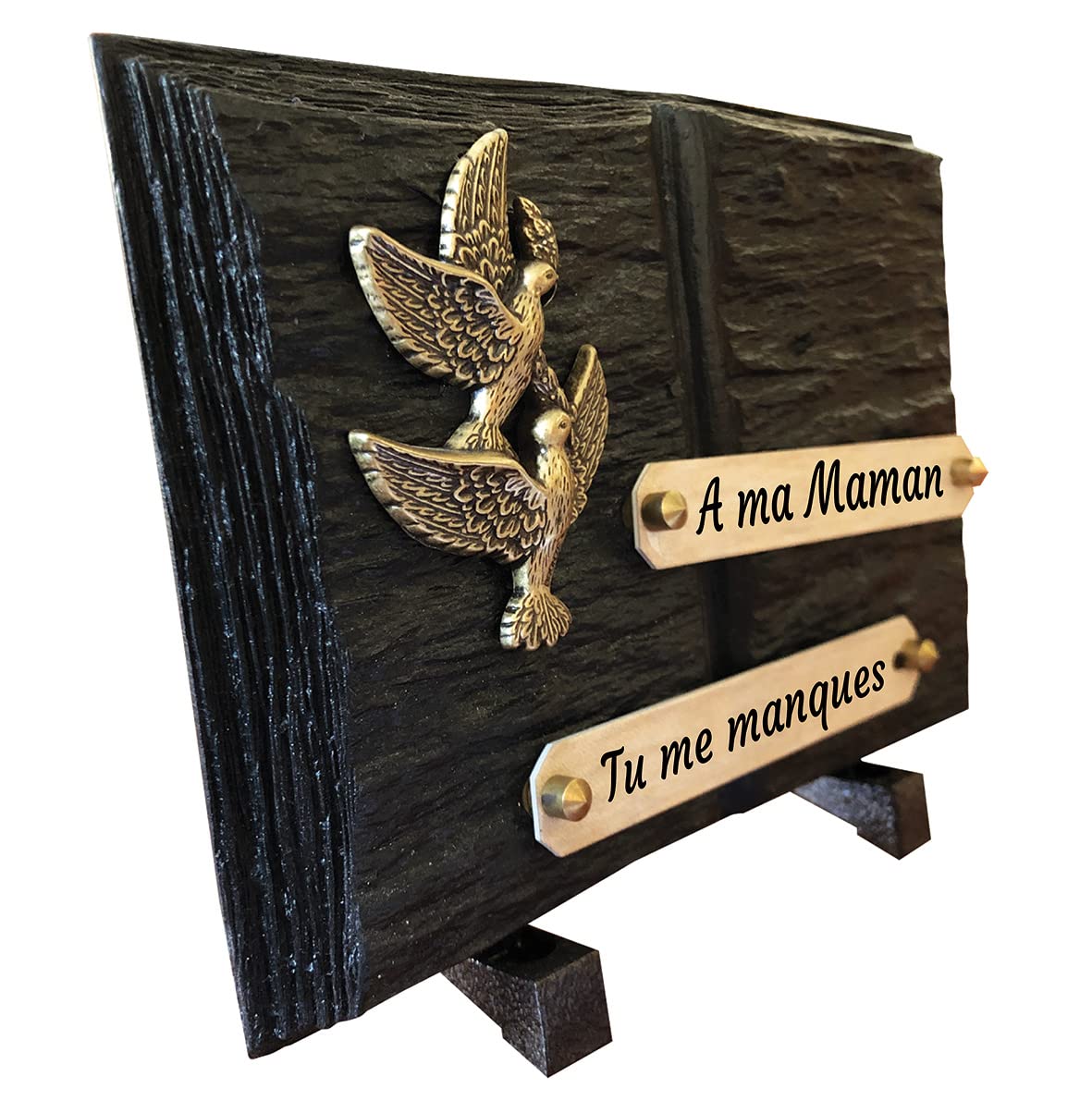 Plaque funéraire avec textes à personnaliser